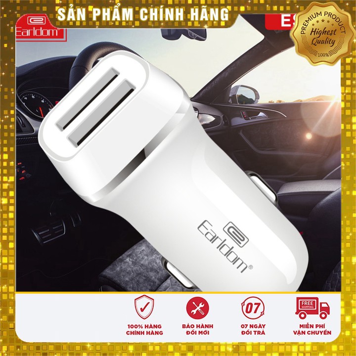 Tẩu sạc nhanh 2 cổng thông minh trên ô tô Earldom ES - 125