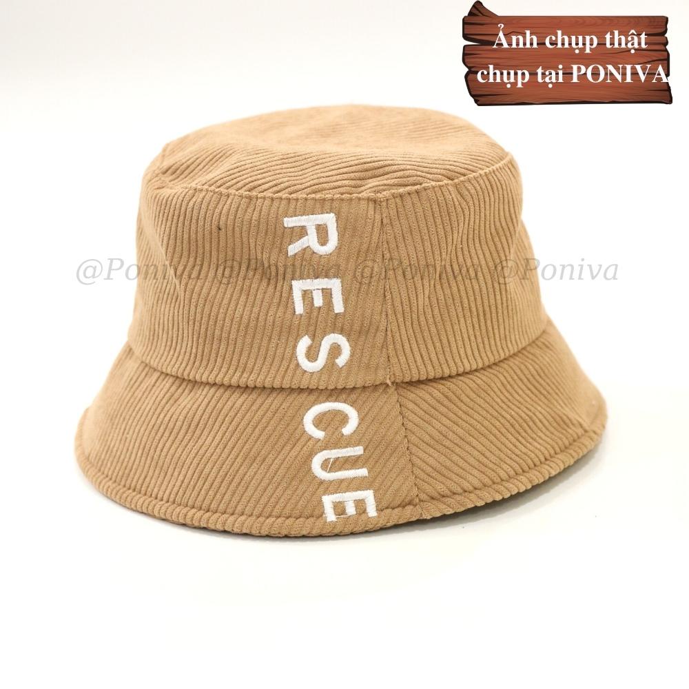 Mũ bucket  ❤️ Nón tai bèo vành cụp thêu chữ nhiều màu sắc form unisex BK02 nhung tăm Ulzzang Thời trang PONIVA siêu hot