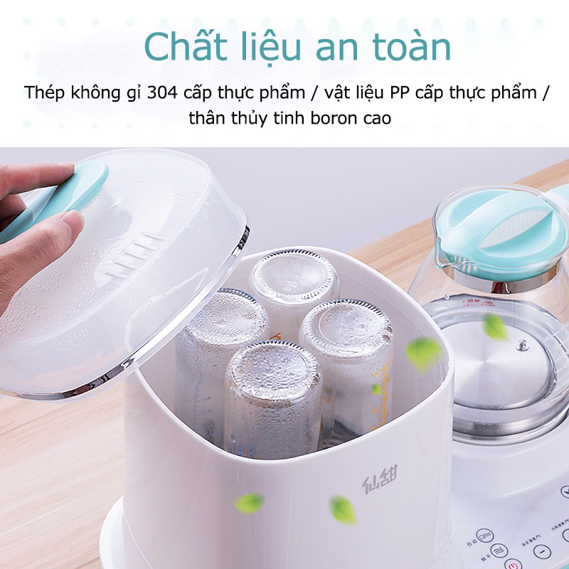 Máy Tiệt Trùng Bình Sữa Và Hâm Nóng All In One QZ-ZC11 Chất Liệu Nhựa Cao Cấp, Thủy Tinh - BH 12 Tháng