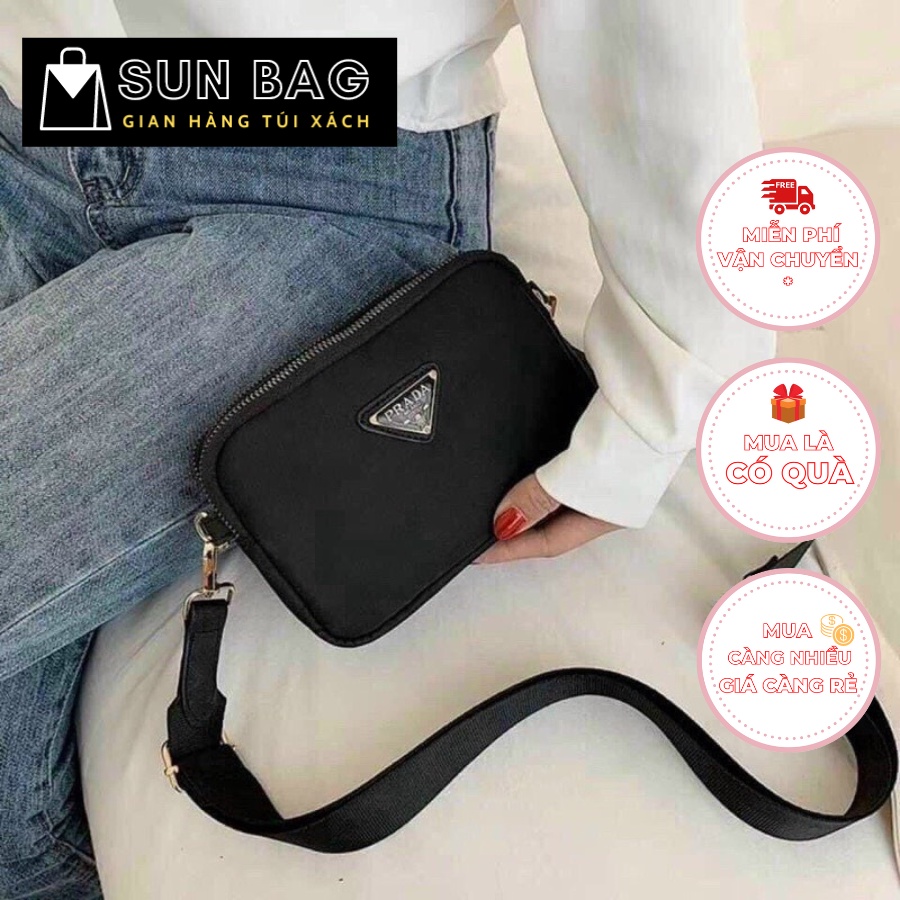 Ví nữ dài cầm tay 3 ngăn, đựng thẻ, điện thoại, túi đeo chéo  đi chơi, học, da đẹp cao cấp size 20cm SB110