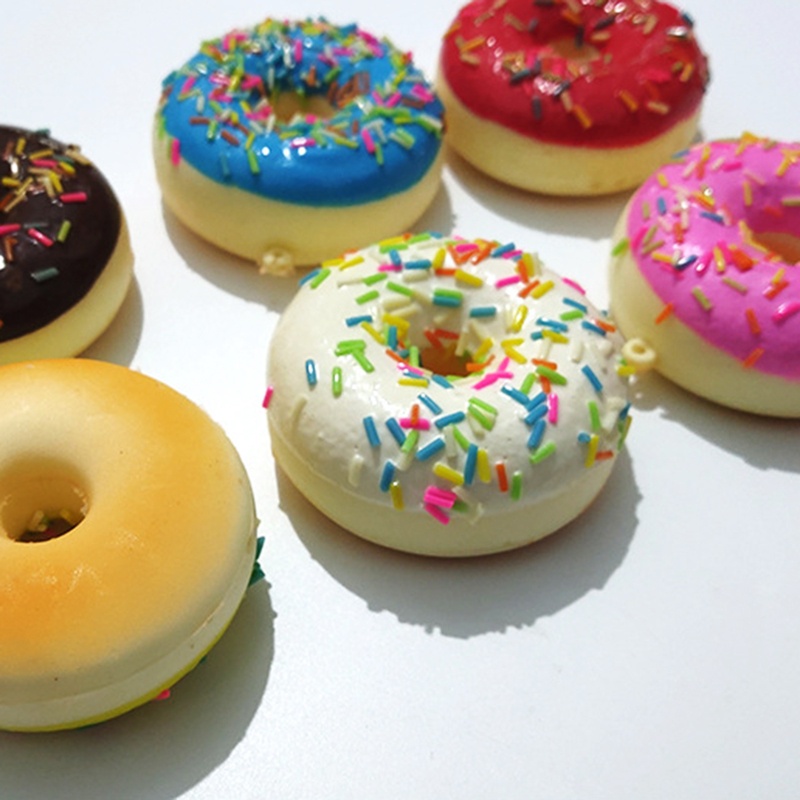 Đồ Chơi Nắn Bóp Đàn Hồi Giảm Stress Hình Bánh Donut 6 2cm 2 4in
