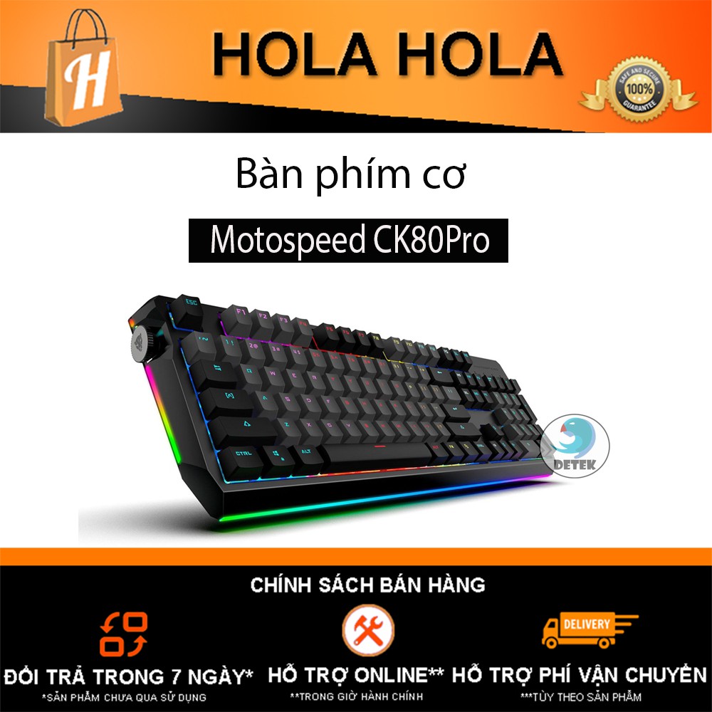 Bàn phím cơ Motospeed CK80 Pro Phantom