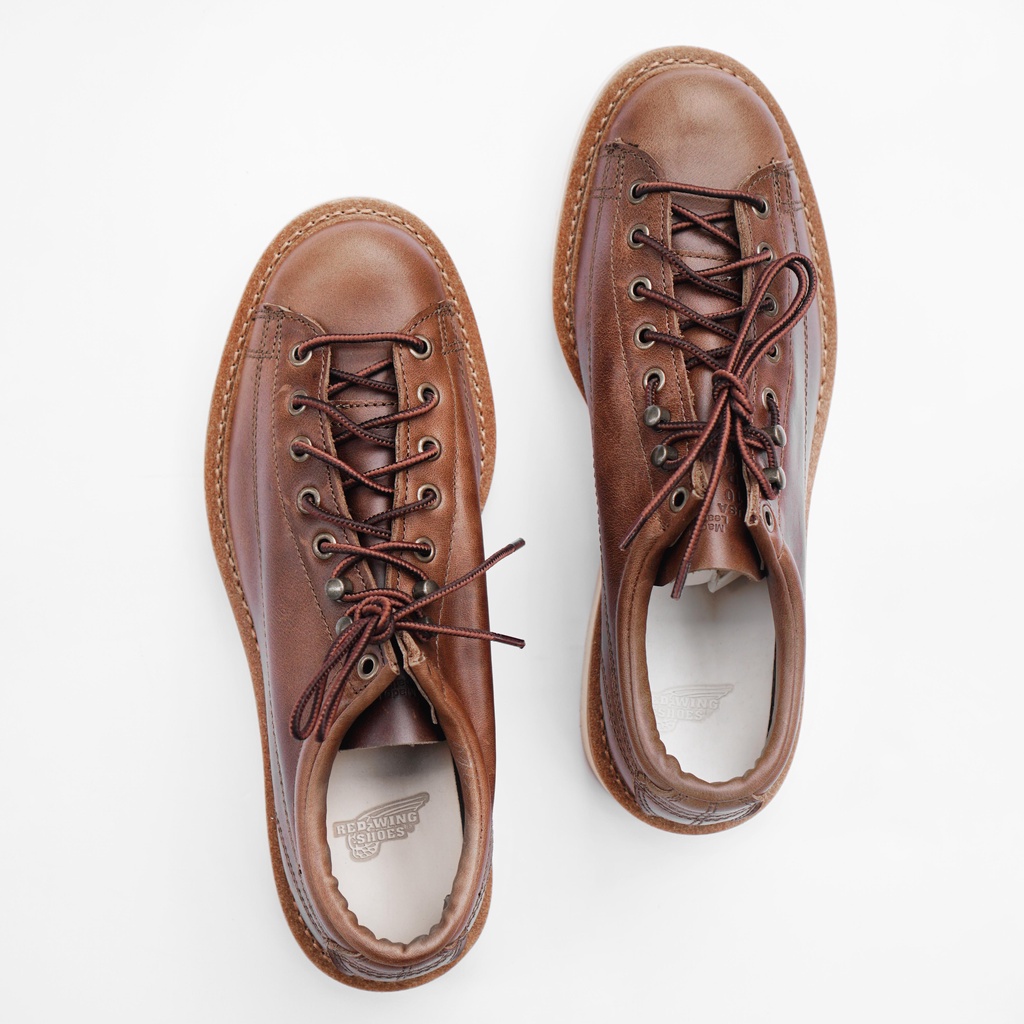 Giày da nam màu nâu Monkey, giày da bò thật cổ thấp đế bánh mình TONKIN