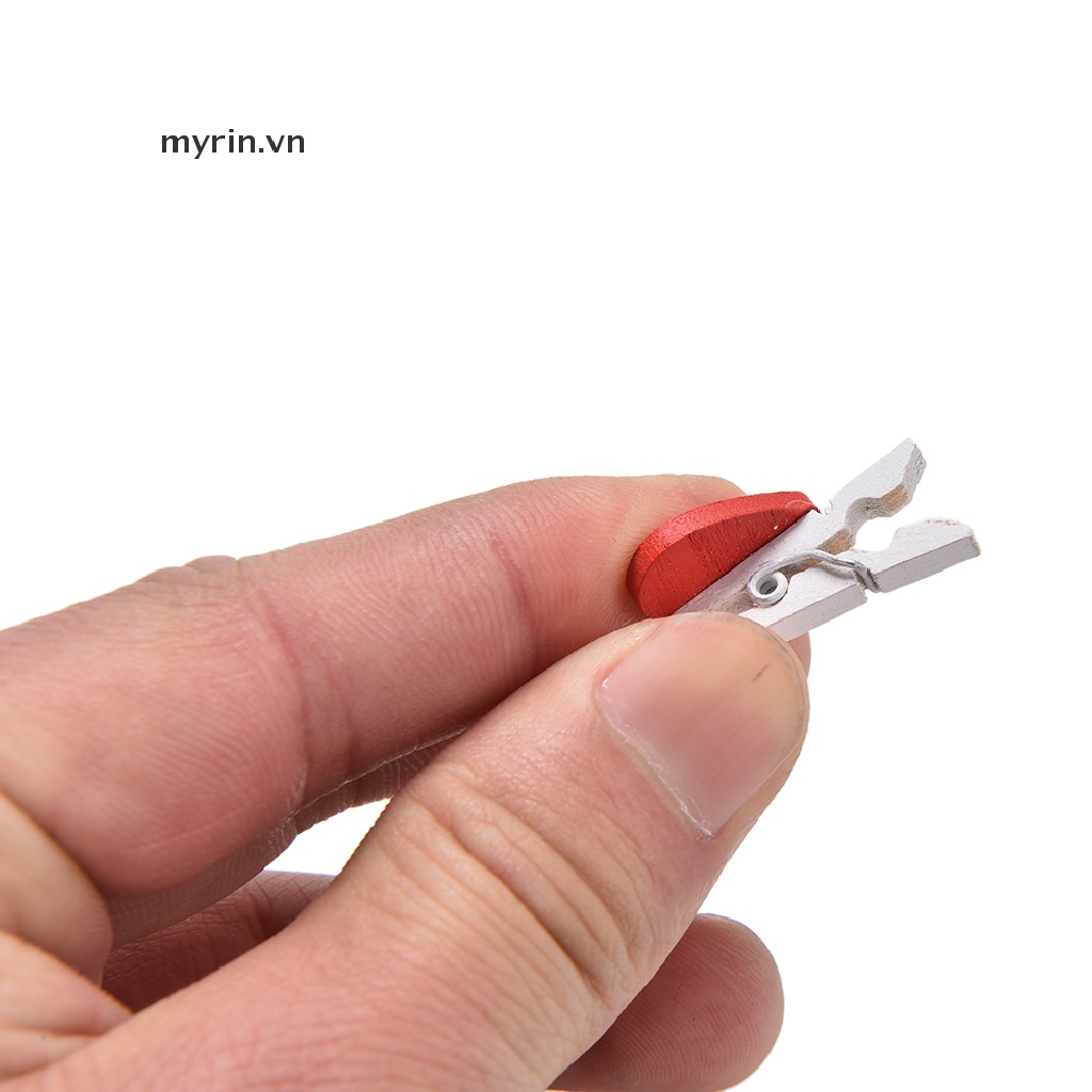 Set 20 Kẹp Giấy Hình Trái Tim Màu Đỏ Trang Trí Ảnh Cưới