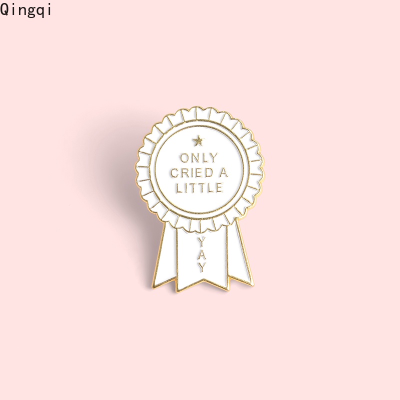 Huy hiệu cài áo Miss Zoe tráng men họa tiết chữ Only Cried A Little