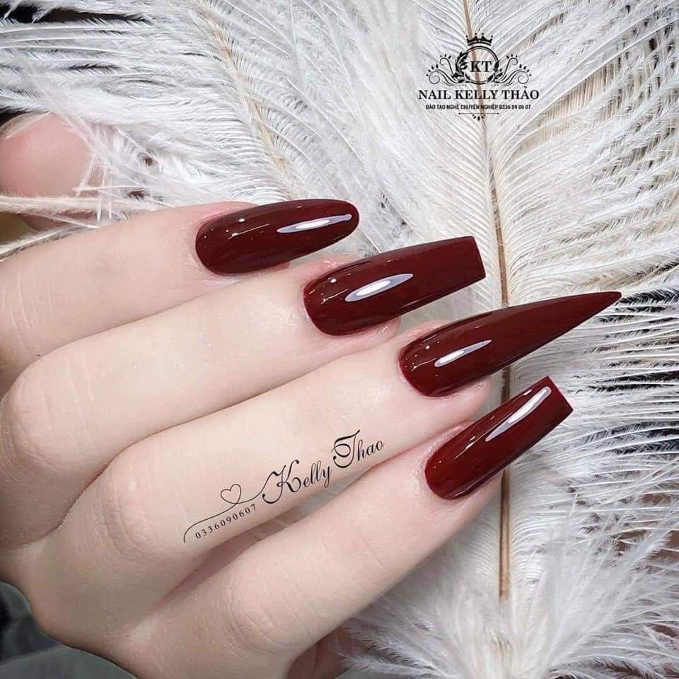 Sơn gel Vandonnie chính hãng màu đỏ đô 15ml