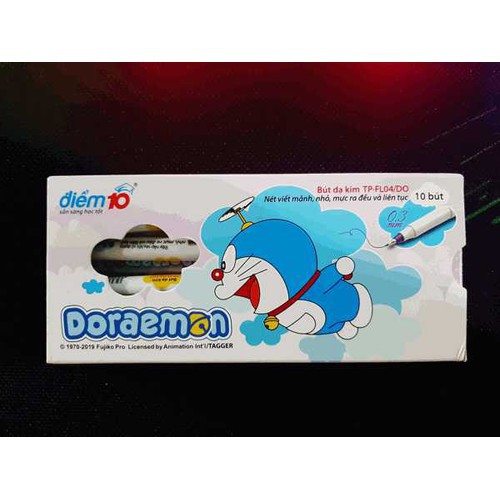 1 Hộp gồm 10 cây Bút dạ kim Doraemon mực tím