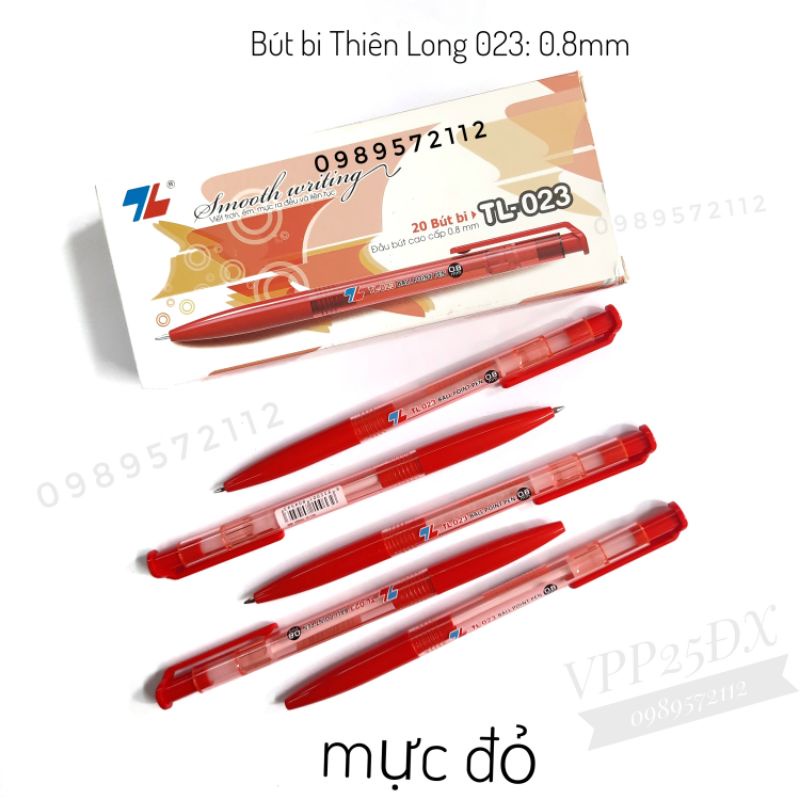 Hộp 20 cái bút bi Thiên Long 023 nét 0.8mm