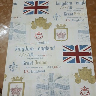 DECAL 1M PVC giấy dán tường khổ 45cm (có sẵn keo dán) – LÁ CỜ NƯỚC ANH DT086