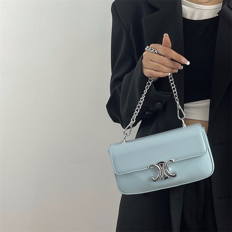 Túi Đeo Chéo Hình Vuông Nhỏ Màu Trơn Có Khóa Hàng Mới 2022