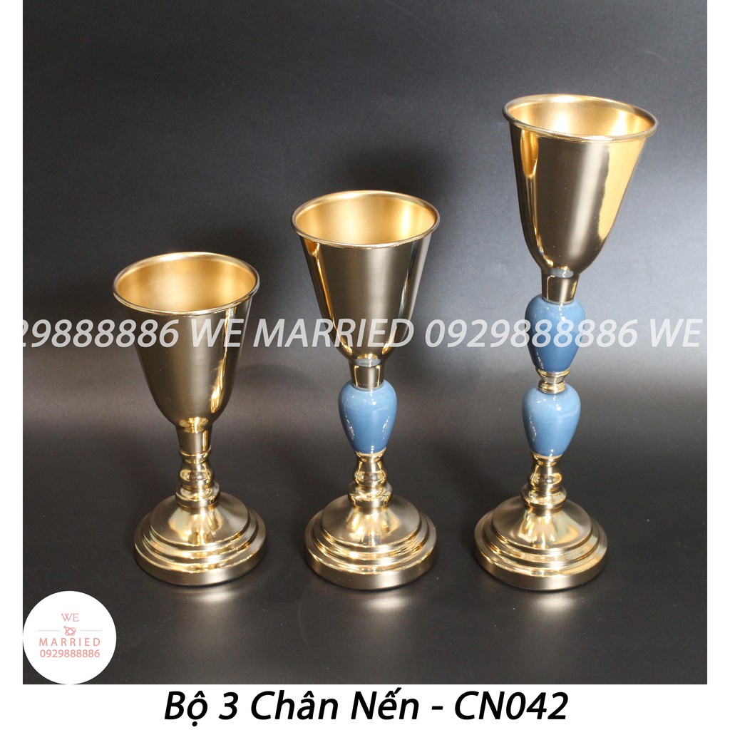 Bộ 3 Chân Nến - CN042 (ảnh+video thật)