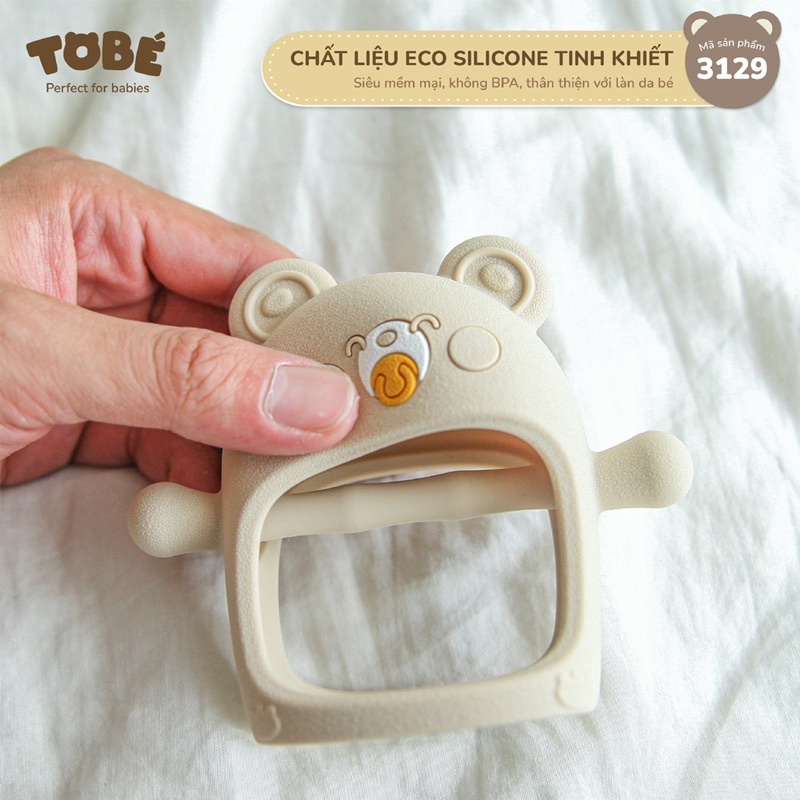 Gặm nướu Eco Silicone cao cấp kèm hộp đựng chính hãng TOBÉ an toàn cho bé từ 3 tháng trở lên
