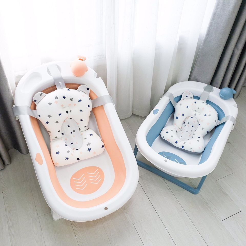 [Haobaby Shop] [CHÍNH HÃNG] Chậu tắm gấp gọn cho bé MẪU MỚI 2020