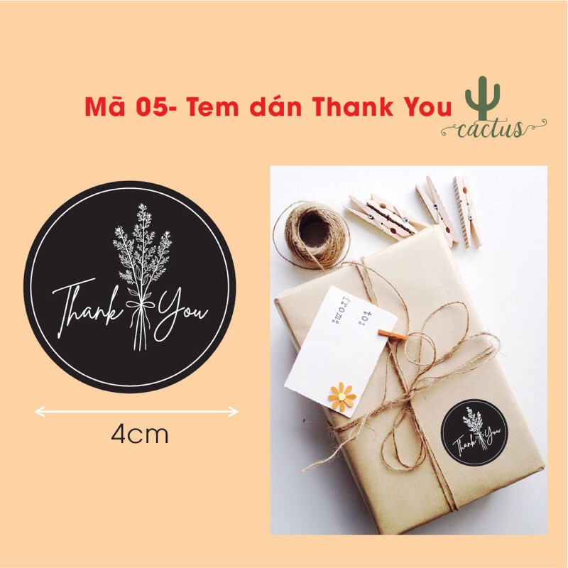 Combo 100 tem thank you cảm ơn cỡ lớn