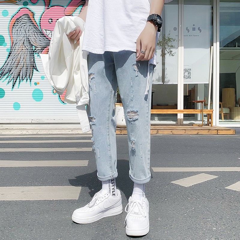 Quần Jeans Rách Gối Unisex Nam Nữ Siêu Hot- Cam Kết Sản Phẩm Y Hình - Bao đổi trả | WebRaoVat - webraovat.net.vn