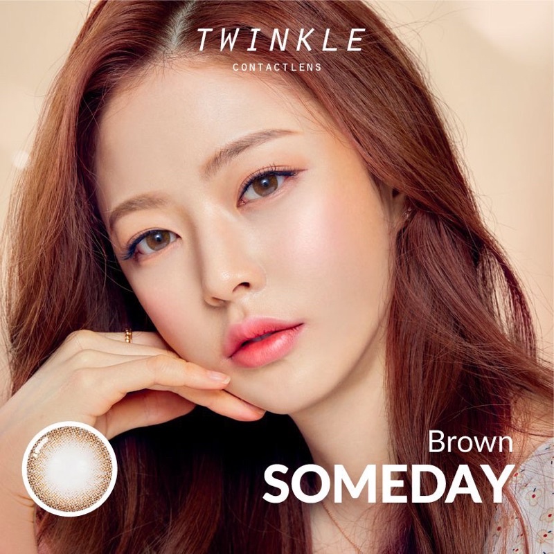 Kính áp tròng/Lens Someday Brown Lens Twinkle lens nâu tự nhiên