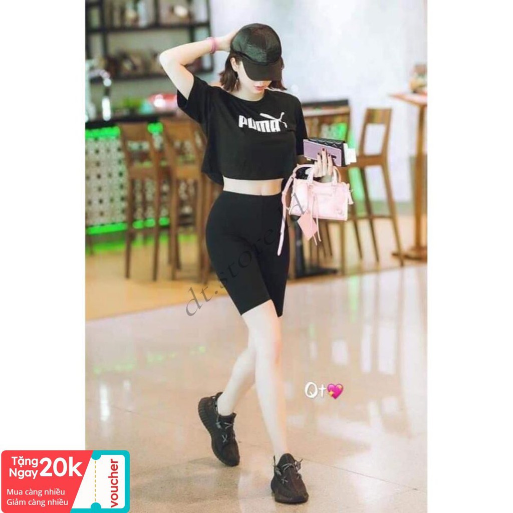 freeship Quần Legging Lửng Nữ Xuất Hàn , Quần Biker Ôm Tập Gym Dáng Ngắn V001 | BigBuy360 - bigbuy360.vn