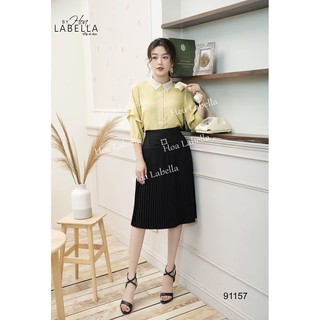 Chân váy xếp li tag vuông