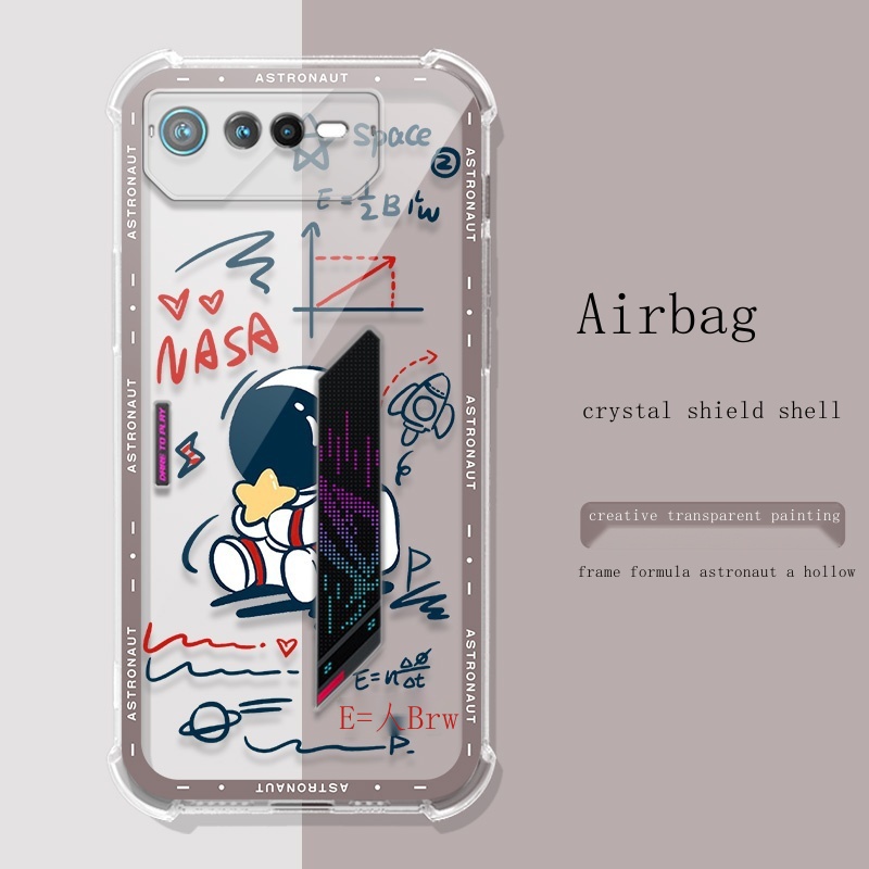 Ốp Điện Thoại Trong Suốt Hình Phi Hành Gia Mặt Trăng Cho ASUS ROG phone 6 rog6
