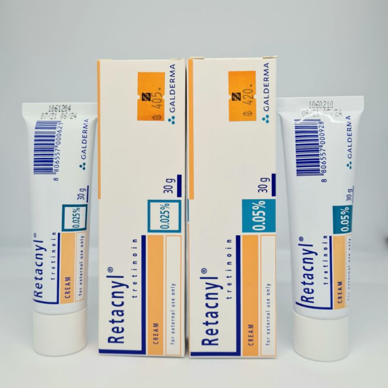 (30g) Tretinoin Retacnyl Cream 0,025%, 0.05% - Kem hỗ trợ giảm mụn, giảm lão hóa