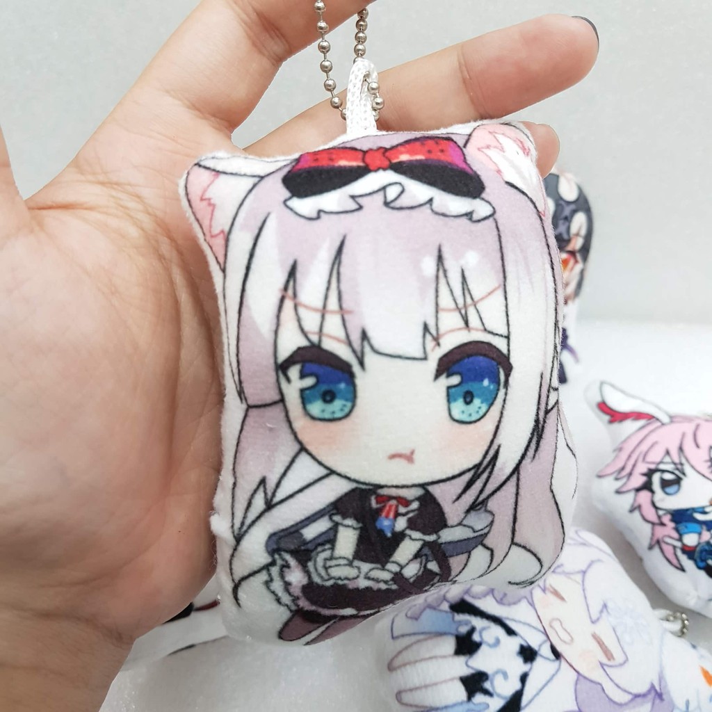 Móc khóa plushie nhồi bông anime FGO/Honaki Impact/Azur Lane