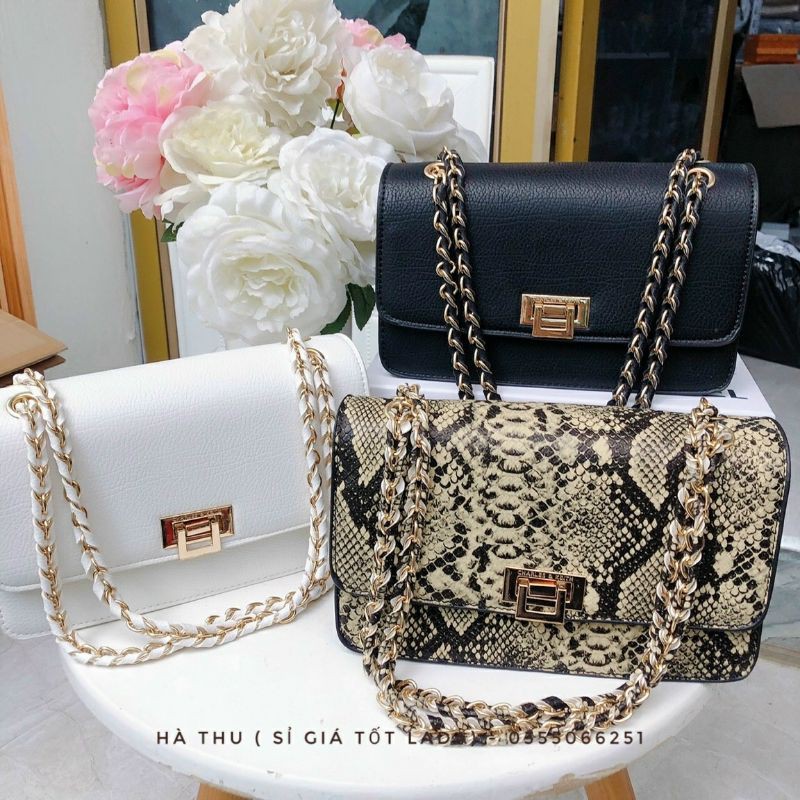 Túi xách khoá gập da mềm chuẩn fom sz 24