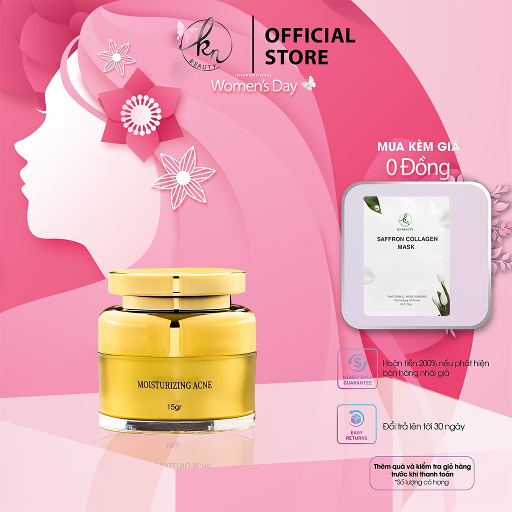 <Nhận quà ngay> Kem Ngừa Mụn Giảm Thâm Dưỡng Trắng KN Beauty 15gr