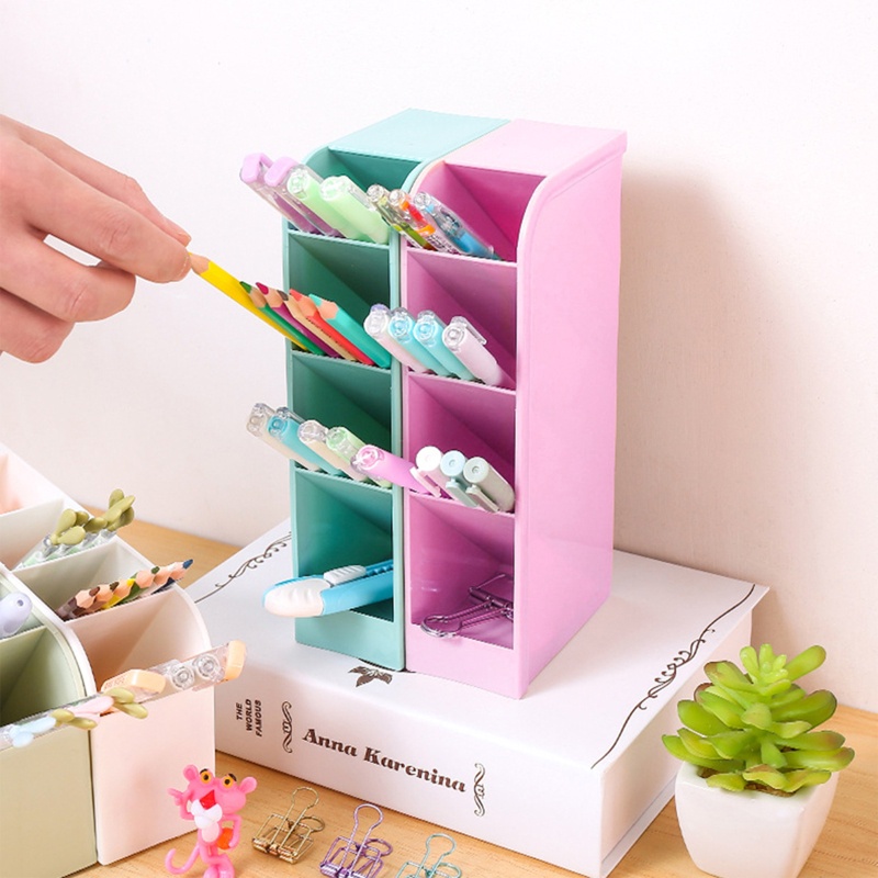 Giá Đỡ Bút Chì Màu Thiết Kế Chia 4 Ngăn Tiện Lợi