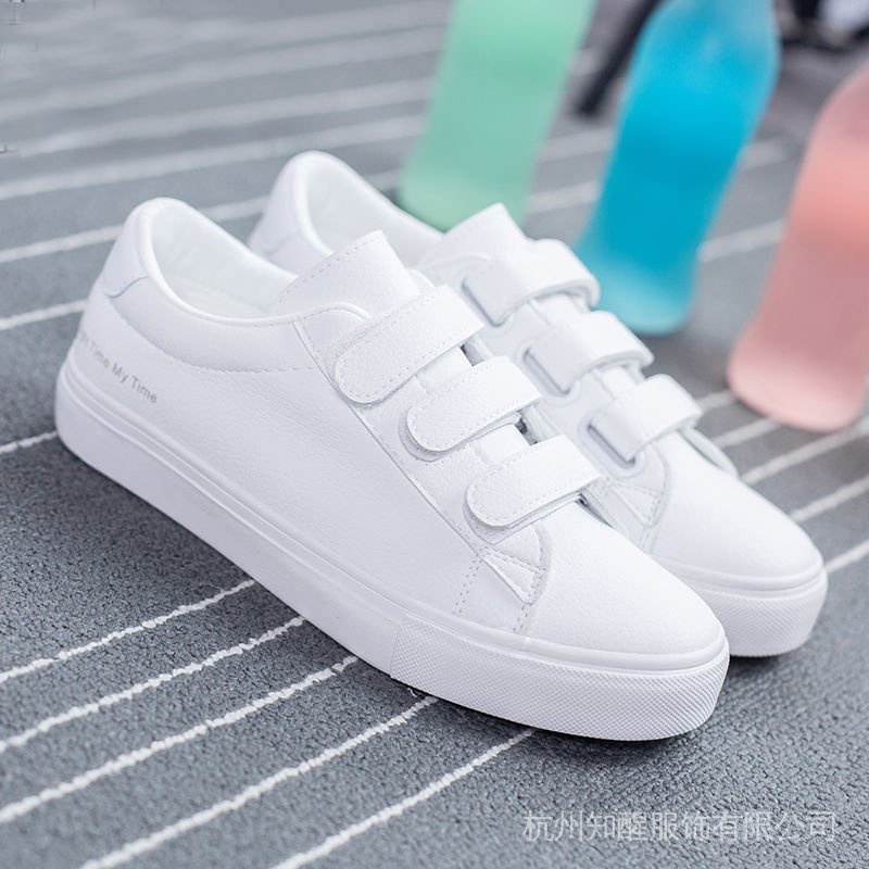 Giày Thể Thao Trắng Quai Dán Thoáng Khí Phong Cách Mới Mùa Xuân Thu 2022 Dễ Phối Đồ Cho Nữ