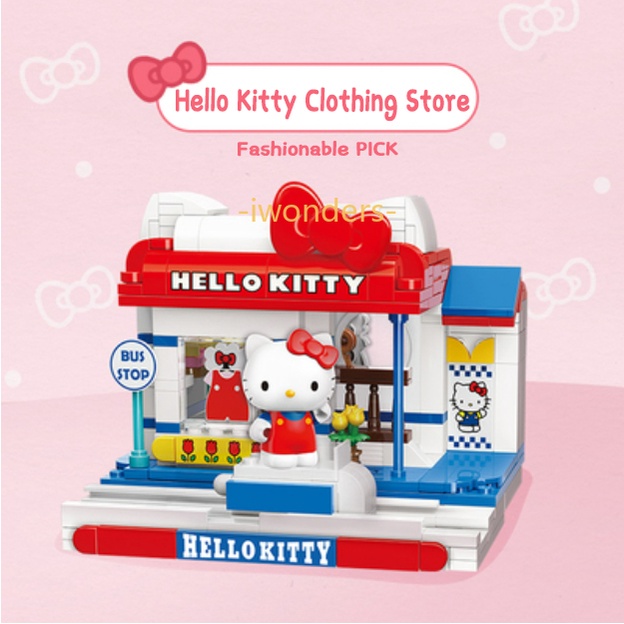 Sanrio Đồ Chơi Lắp Ráp Ngôi Nhà Kem Hello Kitty Kids education toys
