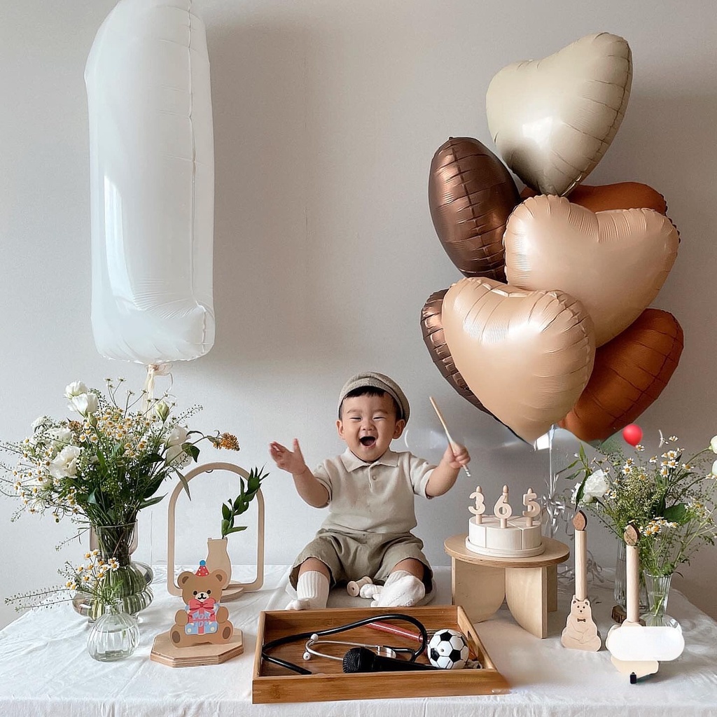 Set 2 Bong Bóng Lá Nhôm 18 Inch Hình Trái Tim Nhiều Màu Sắc Dùng Để Trang Trí Tiệc Cưới / Sinh Nhật
