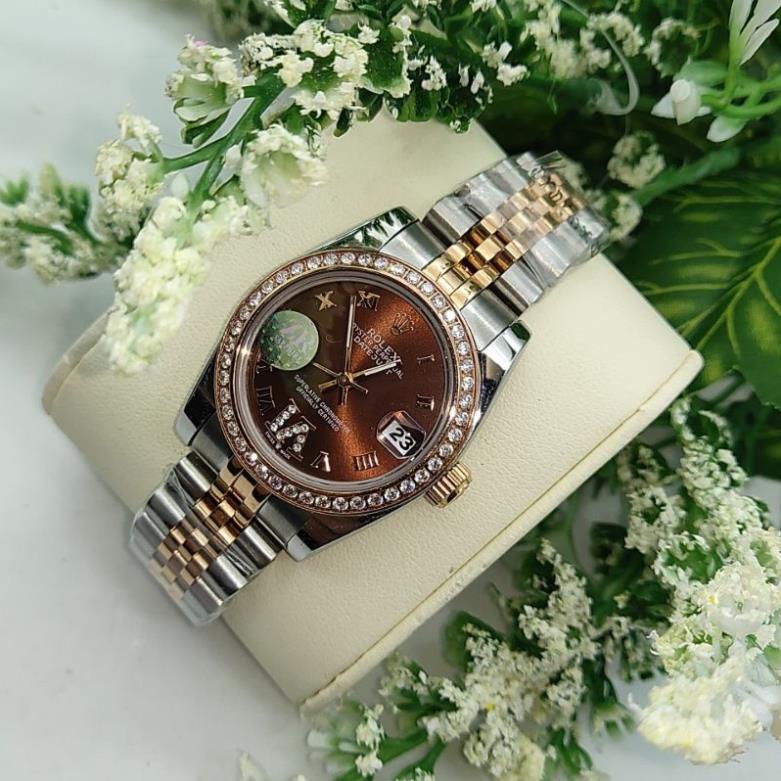 Đồng hồ Nữ RL rolex máy cơ viền đá