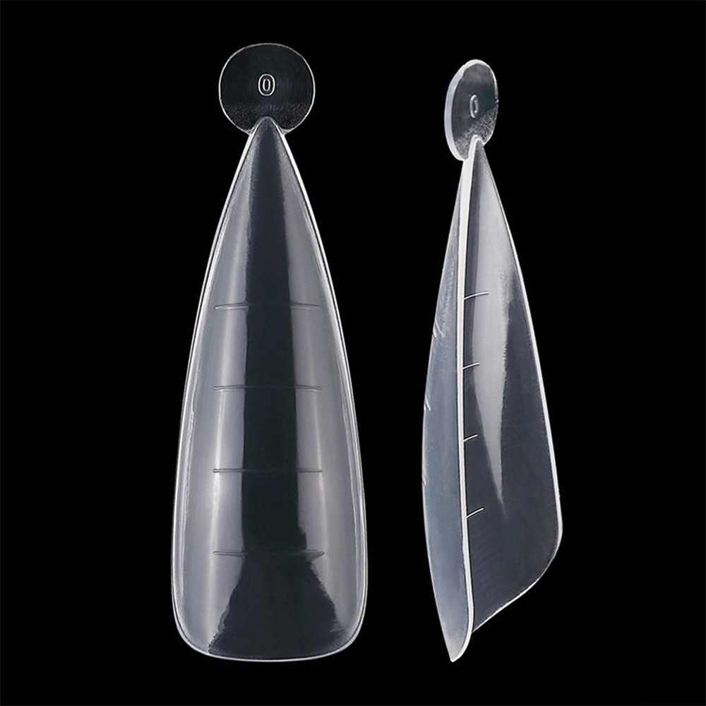 Hộp 100 Móng Tay Giả Bằng Nhựa ABS Trong Suốt