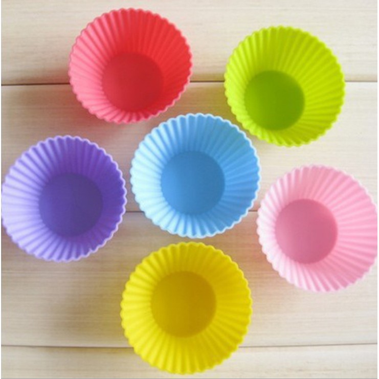 Khuôn cupcake silicon 7cm để làm bánh cho bé