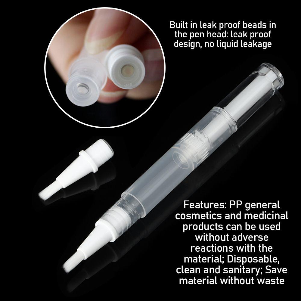 DIACHAVN Bộ 3 Lọ Đựng Dầu / Bút Vẽ Móng / Đầu Silicon Đa Năng Có Thể Đổ Đầy Kích Thước 3ml Dùng Khi Đi Du Lịch