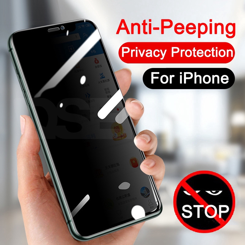 Kính cường lực chống nhìn trộm thích hợp cho Iphone 5 6 6s 7 8 Plus X Xs Xr 11 Pro Max