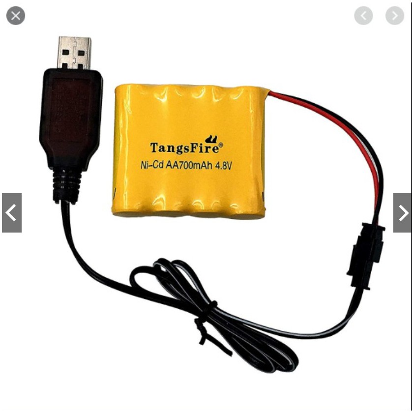 Pin và sạc 4.8v 700mah sạc usb xe điều khiển từ xa