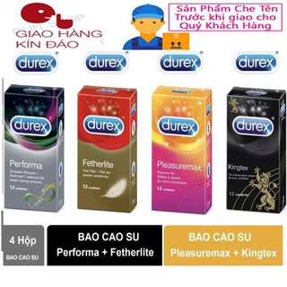 ✅[CHÍNH HÃNG][Combo 4 hộp] Bao cao su Durex hộp 12 cái - Giao hàng che tên sản phẩm