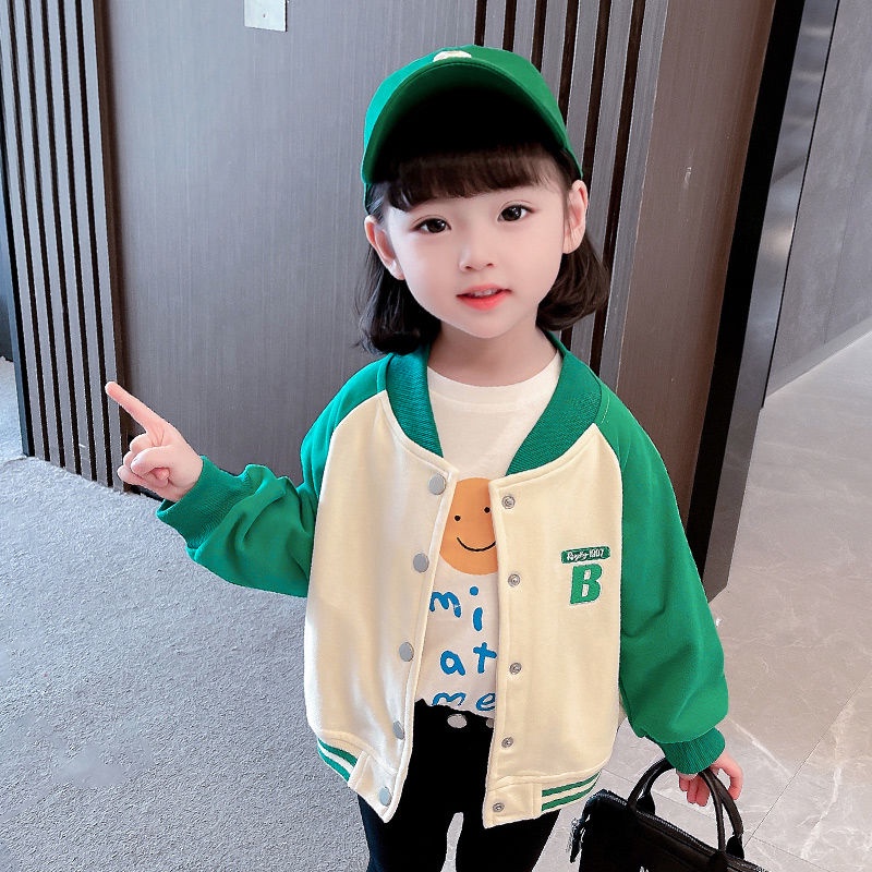 < Gmn > Áo Khoác Bóng Chày Thời Trang Xuân Thu Phong Cách Mới Dành Cho Bé Gái 2022