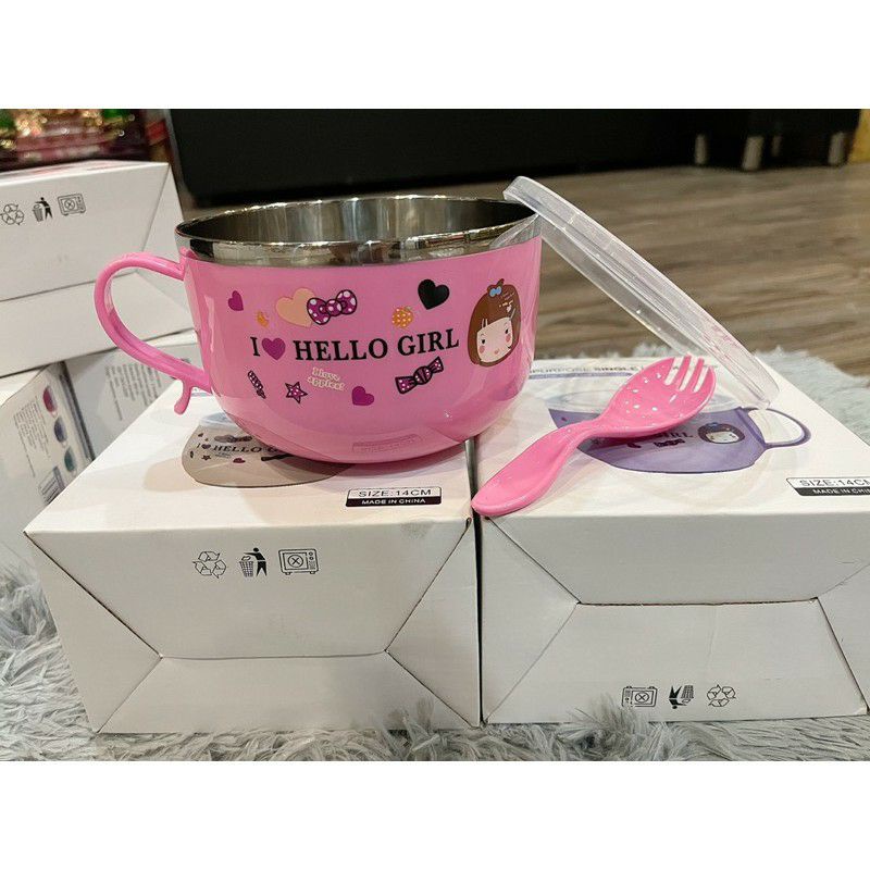 LY NẤU CHÁO MÌ PHỞ CUTE kèm thìa