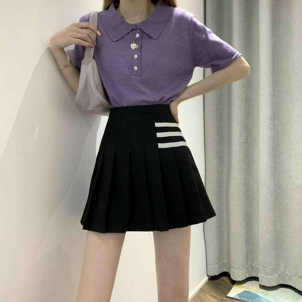 Chân váy xếp ly Tennis nữ OKIMAC dáng ngắn xòe đẹp cạp lưng cao phong cách ulzzang Hàn Quốc thời trang nữ