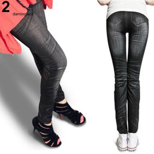 Quần legging giả jean phong cách quyến rũ dành cho nữ