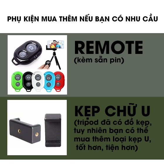 Tripod giá đỡ điện thoại máy ảnh livestream có remote mini xịn giá rẻ nhất 3110/3120/A 3 chân - lala17