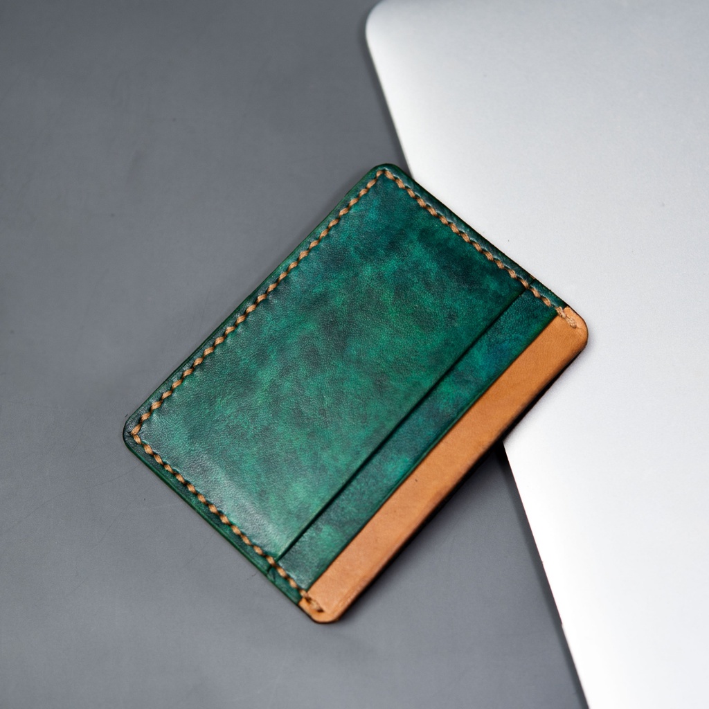 Ví Mini Đựng Thẻ Card Holder WEMODA da thật cao cấp Veg Italia bảo hành 24 tháng