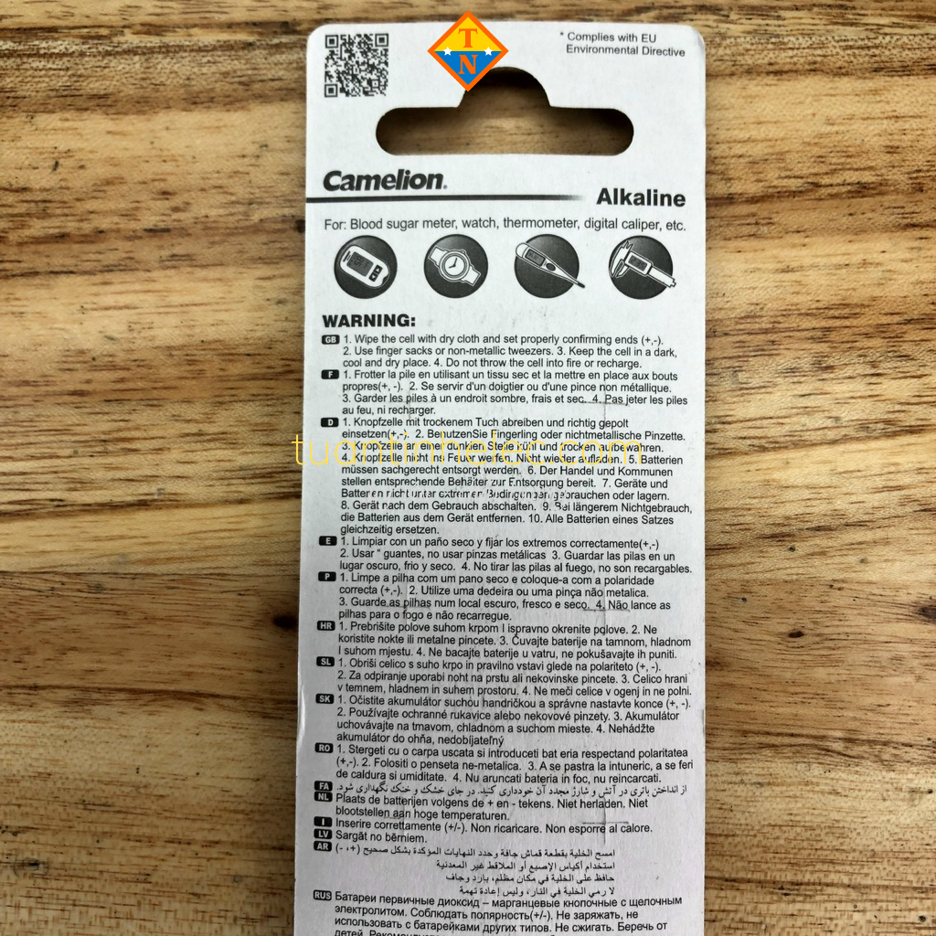 Pin 1.5V AG13 / LR44 / LR1154 / 357 / A76  thay máy tính Casio (1 viên)