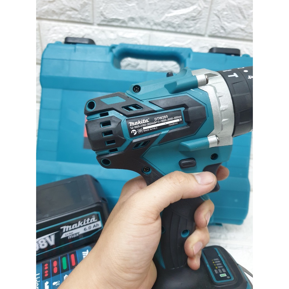 (ko chổi than) Máy khoan pin MAKITA 198V 2 pin 3 chức năng có búa không chổi than (bảo hành 12 tháng)