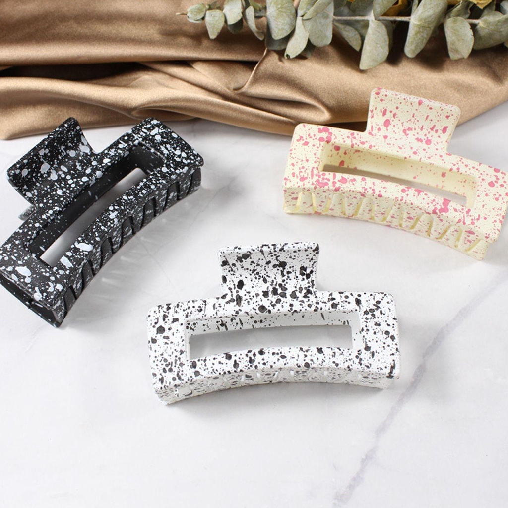 1 Kẹp Tóc Càng Cua Dày Màu Trơn Phong Cách Trung Hoa Cho Nữ