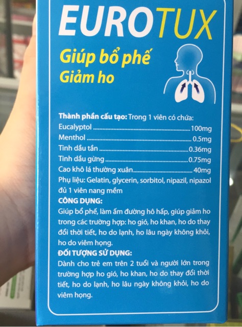 ✅Viên ho EUROTUX-giúp bổ phế giảm ho