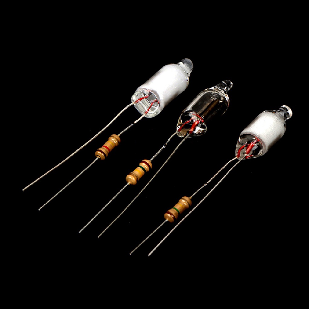 10 Bóng đèn neon mini 6 * 13mm có điện trở 220V