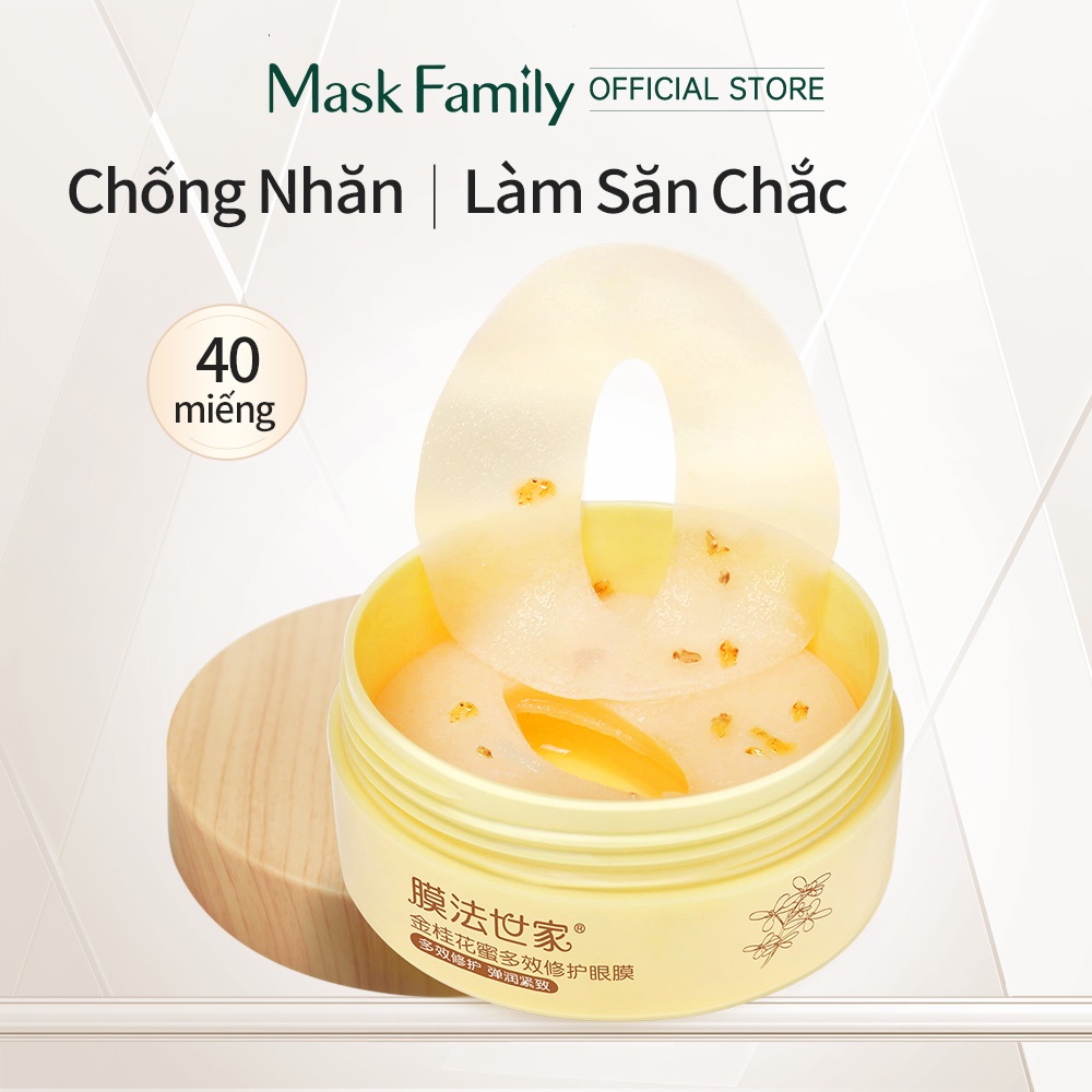 MASK FAMILY Mặt nạ mắt làm sáng và giả thâm quầng mắt dưỡng ẩm làm săn chắc da sản phẩm chăm sóc mắt 40 miếng